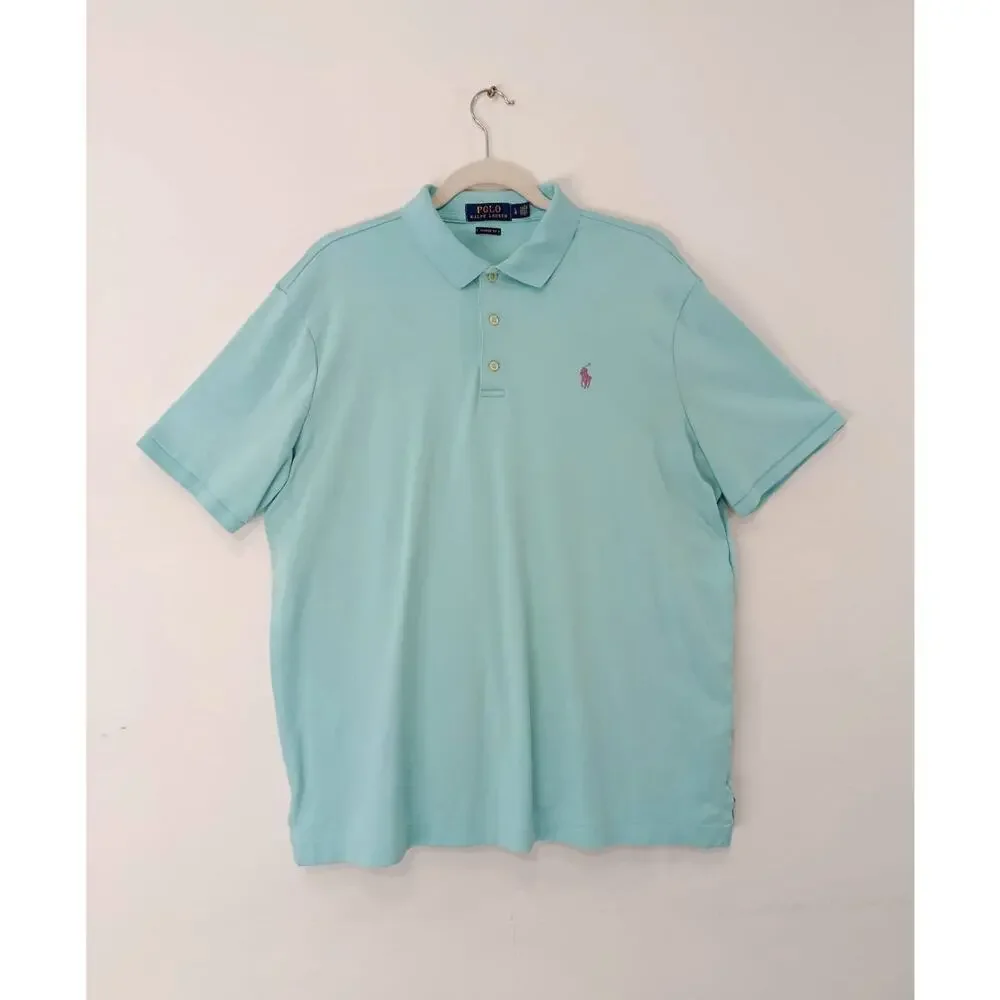 Polo Ralph Lauren Men's Classic Fit Polo Shirt Mint Green Size Large